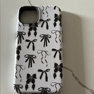 Stylish Black and White Bow Pattern Phone Case
